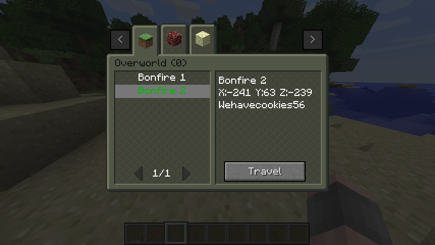 the bonfire travel menu